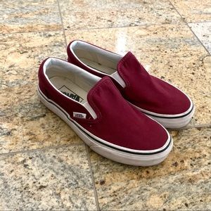 Vans Slip-on Shoes in Maroon